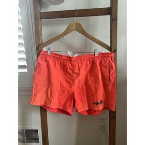 Vintage Ellesse Italia Men’s Swimming  Shorts Medium BRIGHT Orange Retro 80's